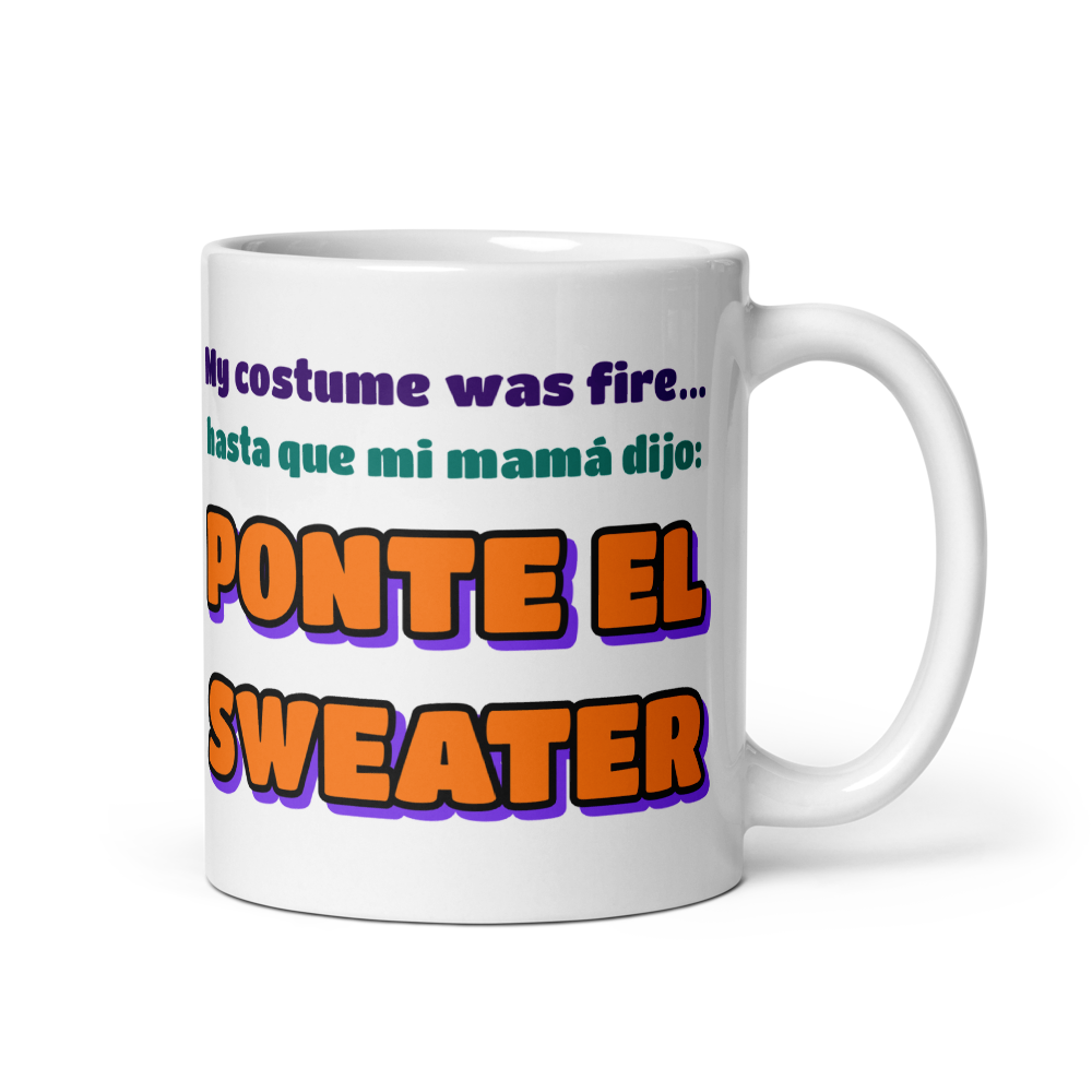 Ponte el Sweater mug, handle on right